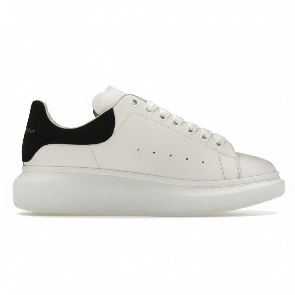 Alexander McQueen Oversized Black Embossed Suede Croco