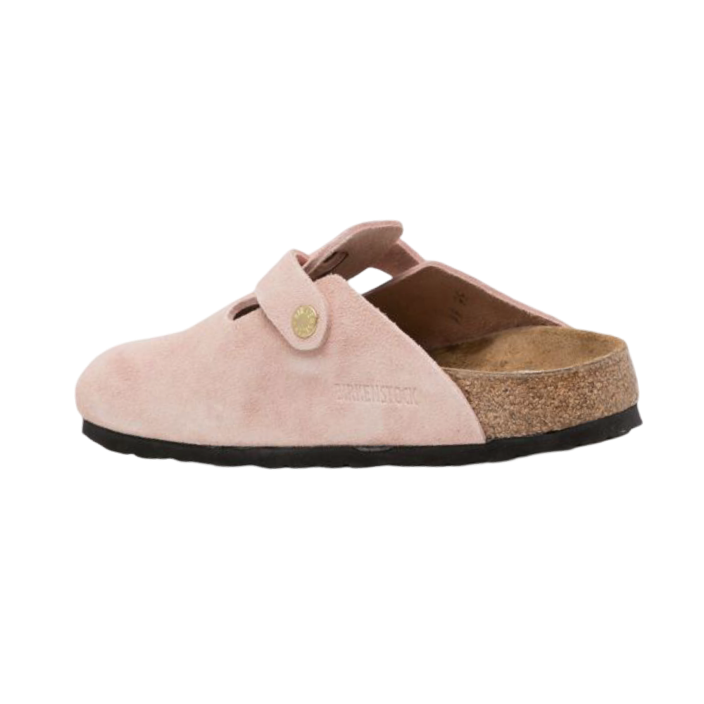 Birkenstock Boston suede pink clogs