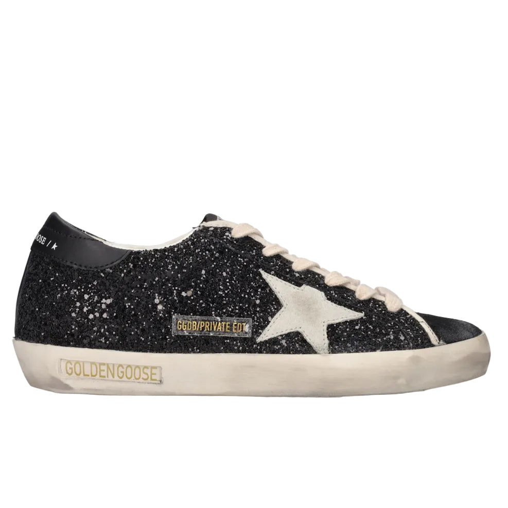 Golden Goose Super-Star Black Glitter