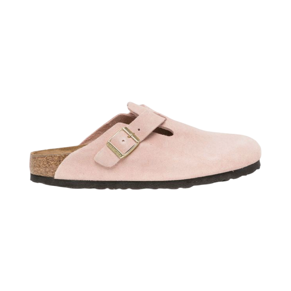 Birkenstock Boston suede pink clogs