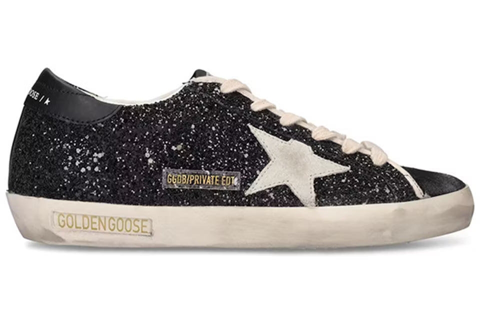 Golden Goose Super-Star Black Glitter