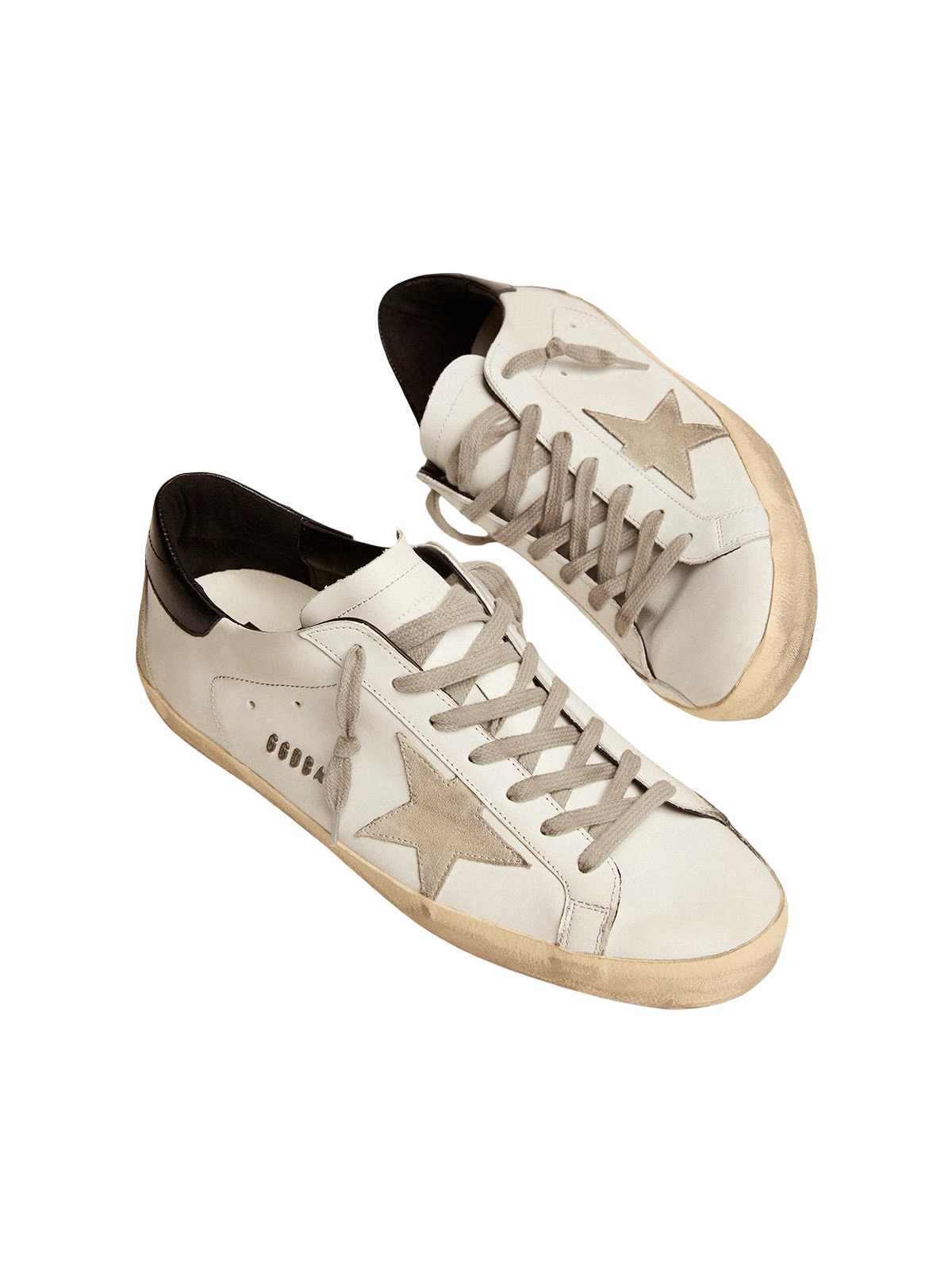 Golden Goose men Superstar Low Top Sneakers in white&black