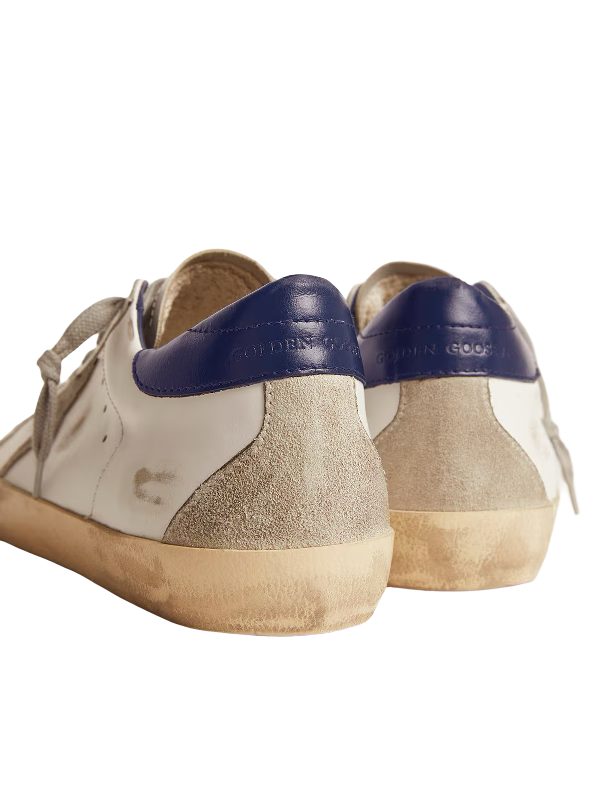 Golden Goose men Superstar Low Top Sneakers in white&blue