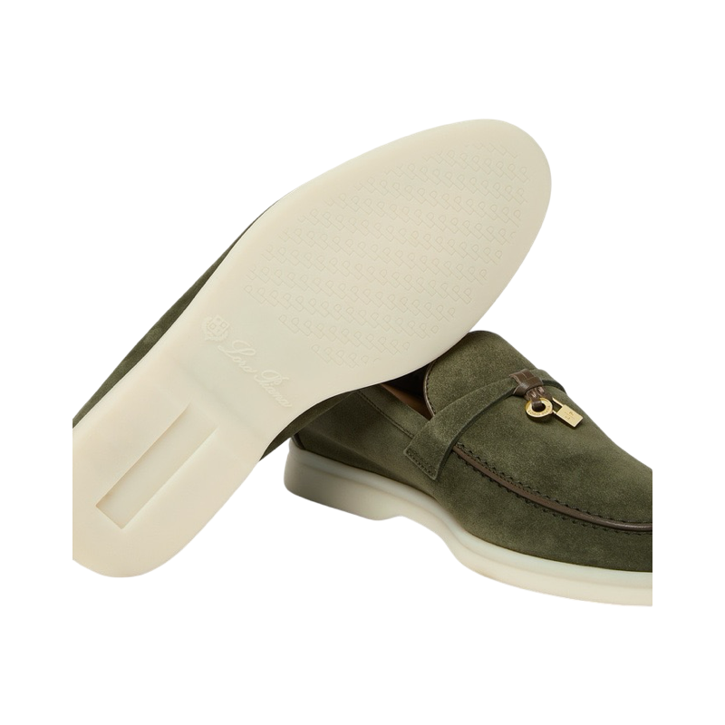 Loro Piana olive Suede Summer Charms Walk