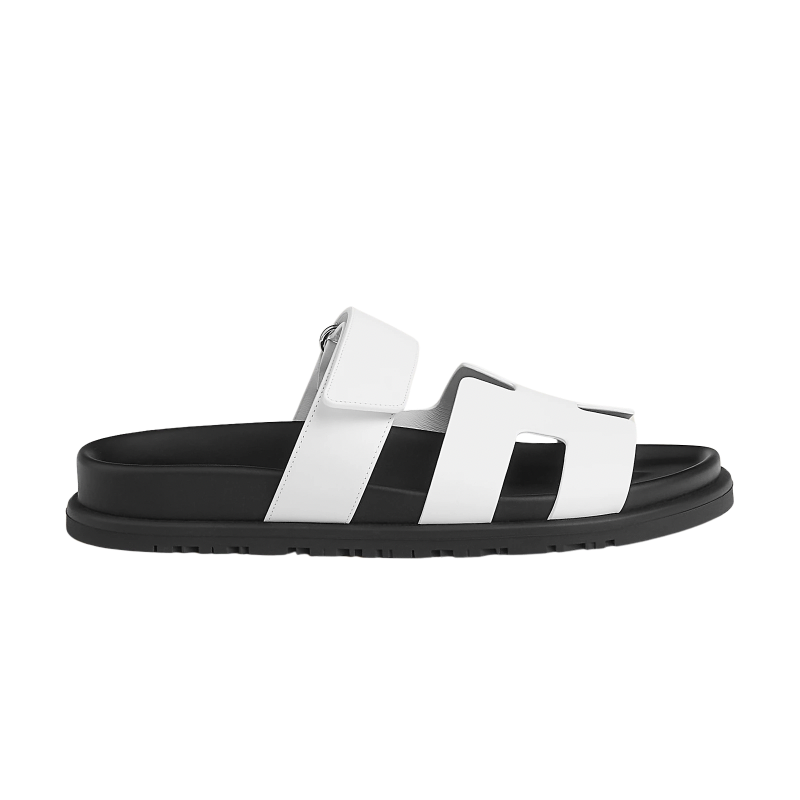 Hermes Chypre Sandals – White Palladium Hardware