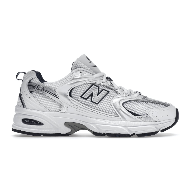 New Balance 530 White Silver Navy