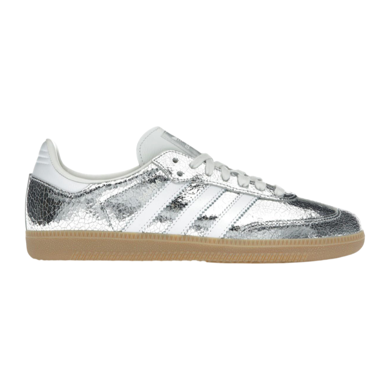 adidas Samba OG Silver Metallic Cracked Leather