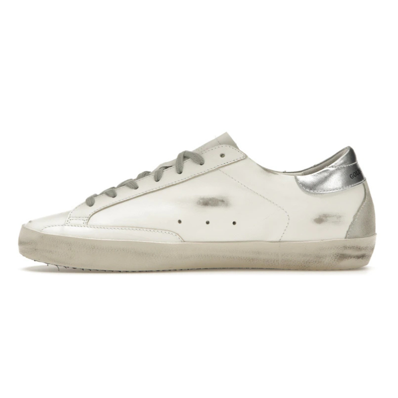 Golden Goose Women's Superstar Low Top Sneakers in silver
