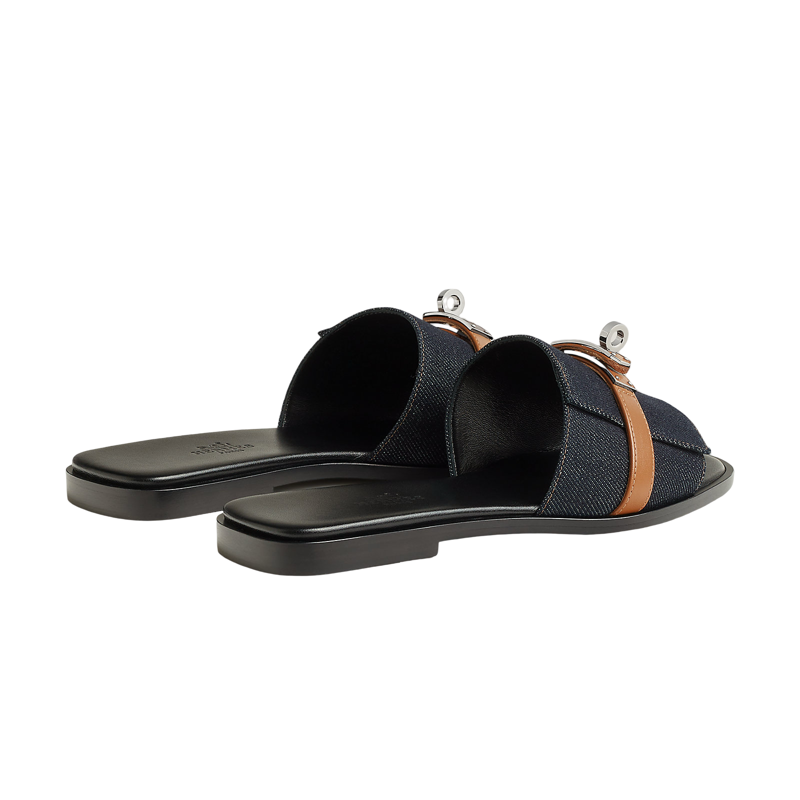 Hermes sandal Bleu Brut / Naturel