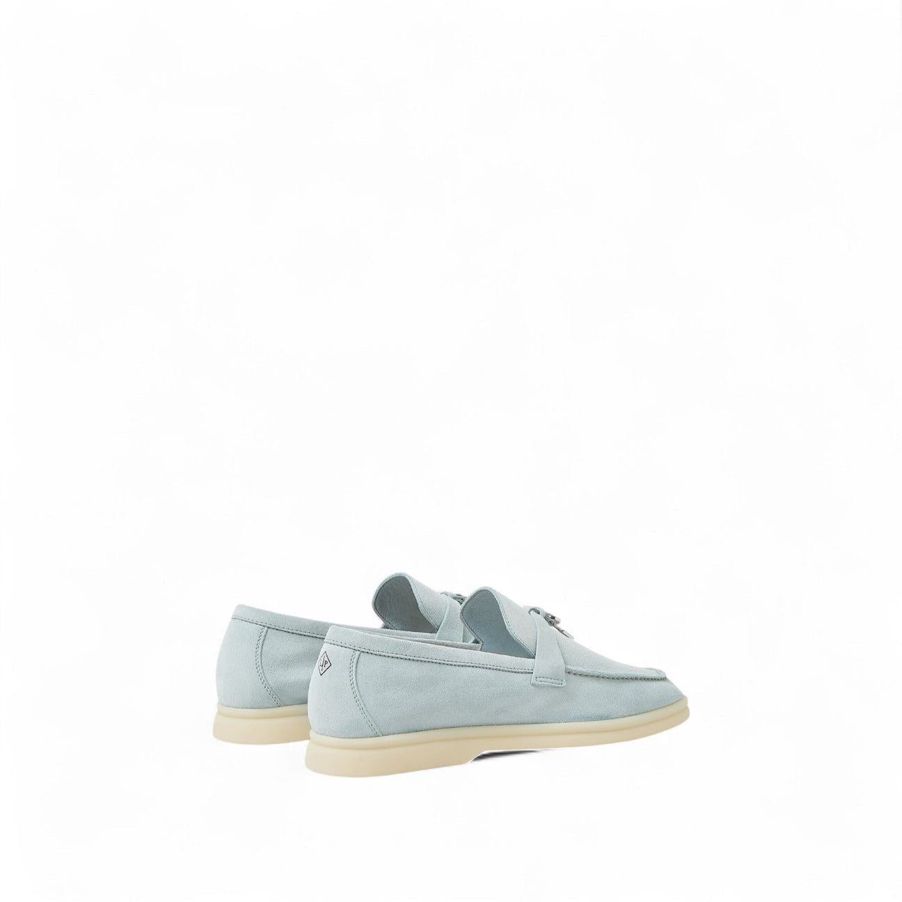 LORO PIANA SUMMER CHARMS WALK SUEDE WOMEN LIGHT BLUE LOAFER