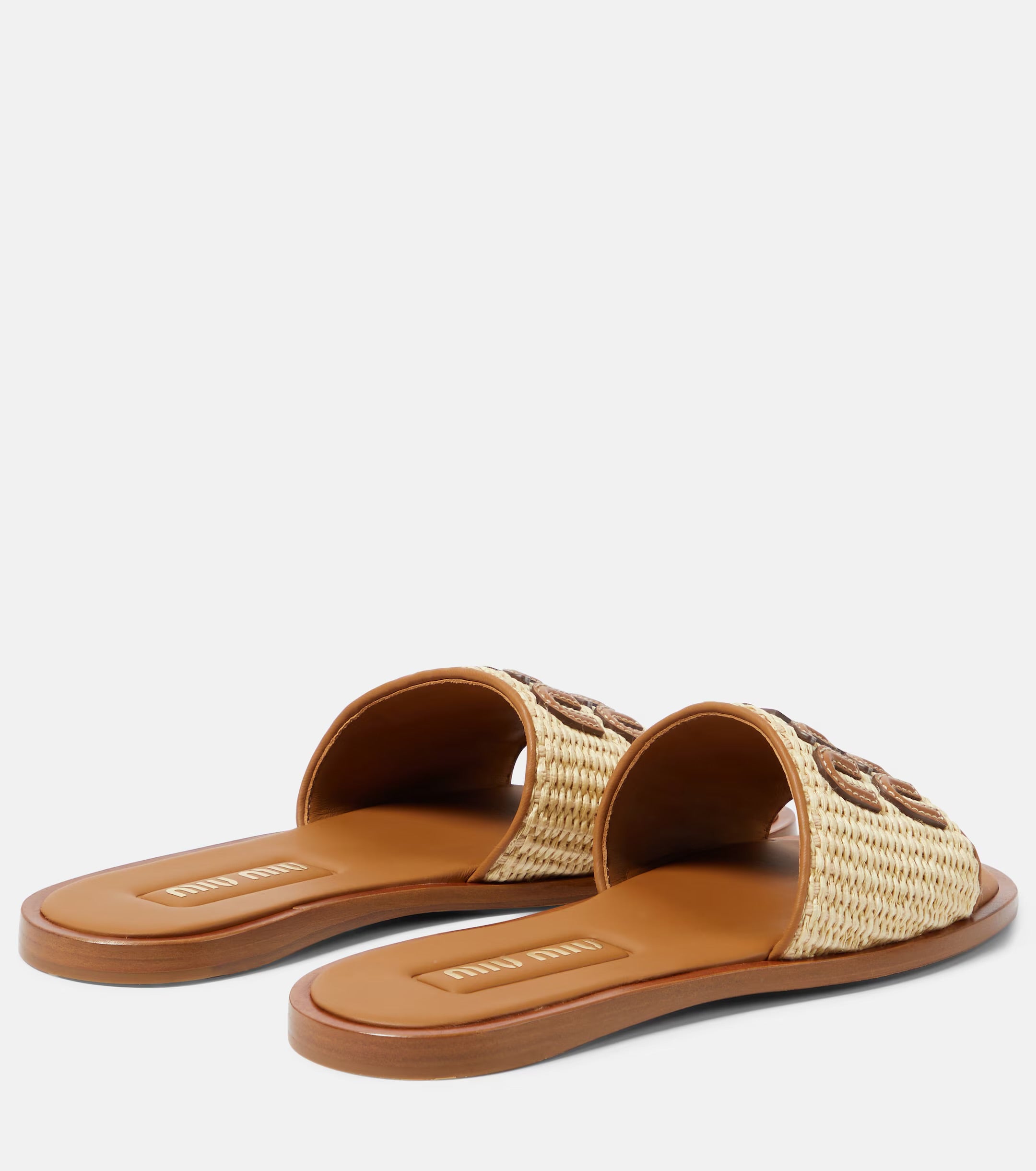 Miu Miu Canvas Sandals Naturale