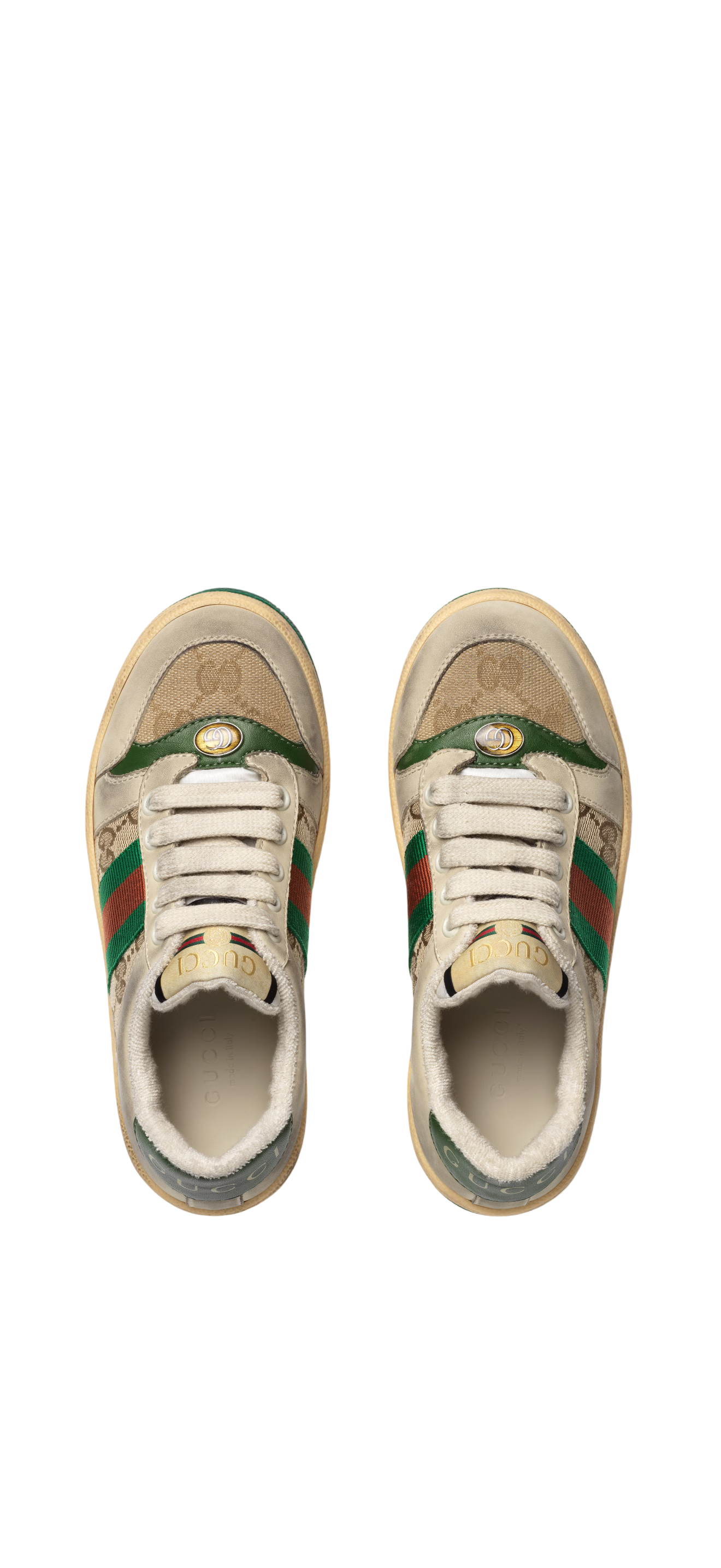 Gucci Beige/Brown GG Canvas Screener Sneakers