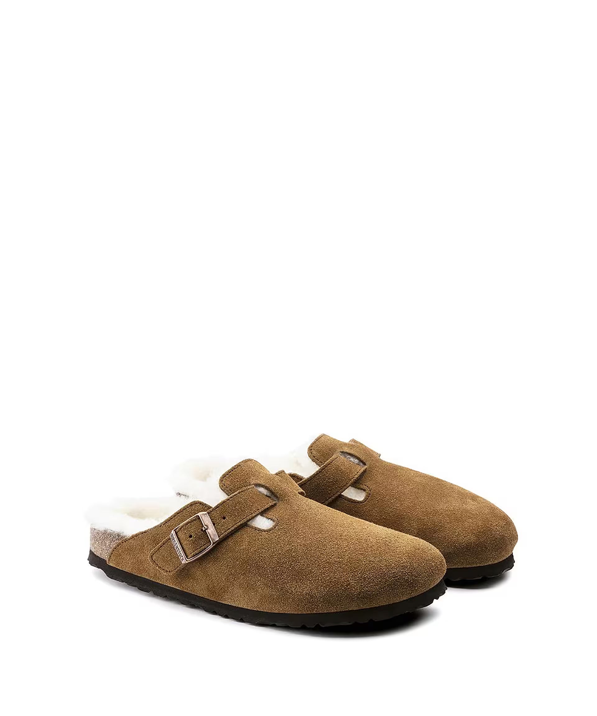 Birkenstock® Suede Boston Clogs in Shearling