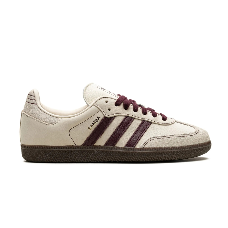 adidas Samba OG "Wonder White/Maroon" sneakers