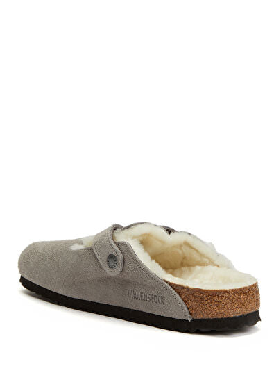 Birkenstock® Suede Boston Clogs in Shearling
