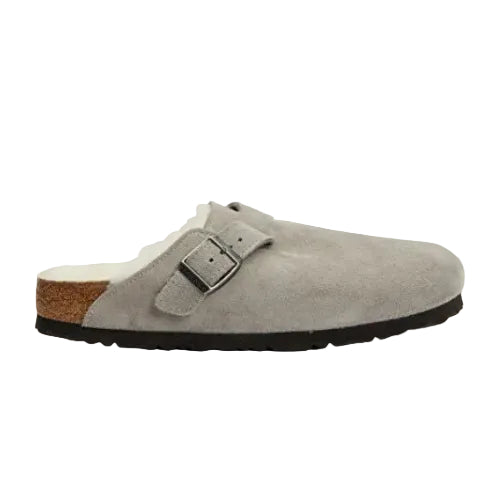 Birkenstock® Suede Boston Clogs in Shearling