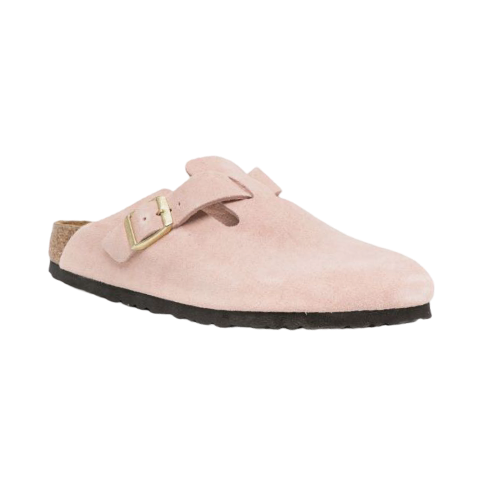 Birkenstock Boston suede pink clogs