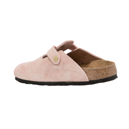 Birkenstock Boston suede pink clogs