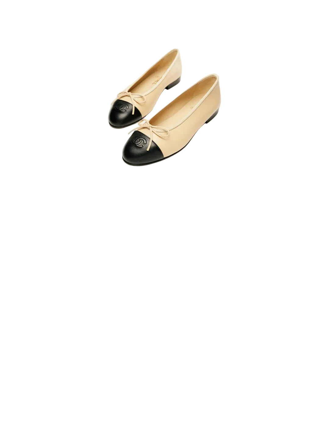 CHANEL Ballet flats   Lambskin  Beige & Black