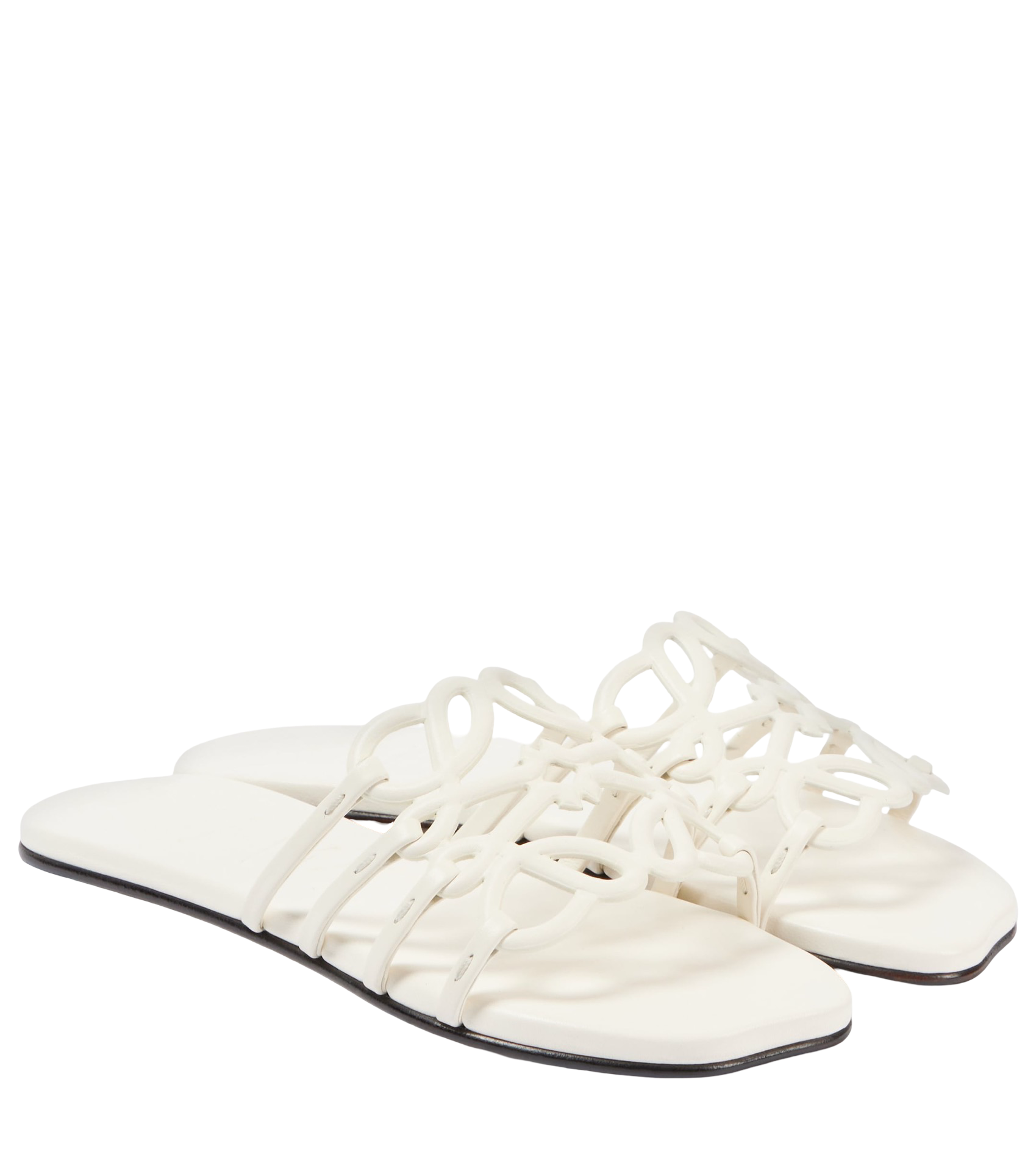 LOEWE
Petal Anagram leather slides