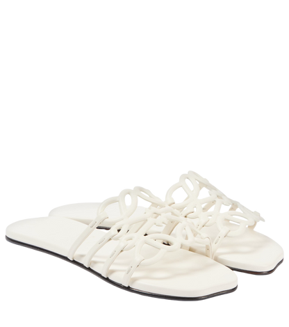 LOEWE
Petal Anagram leather slides