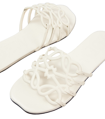 LOEWE
Petal Anagram leather slides