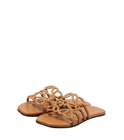 LOEWE
Petal Anagram leather slides