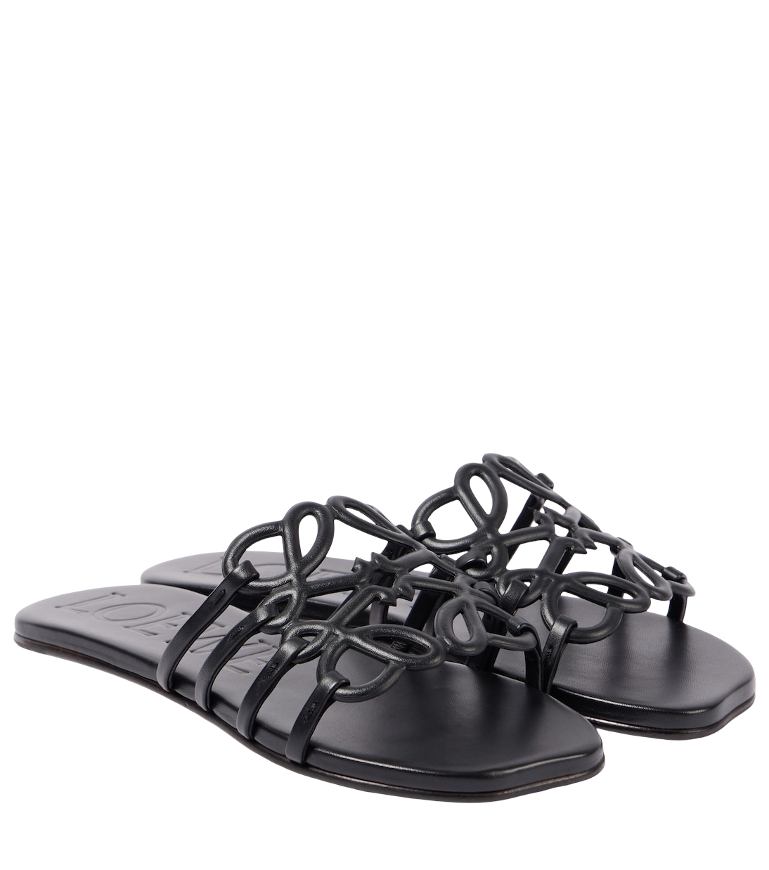 LOEWE
Petal Anagram leather slides