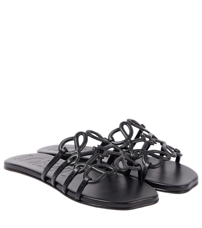 LOEWE
Petal Anagram leather slides