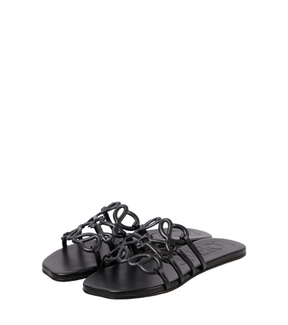 LOEWE
Petal Anagram leather slides
