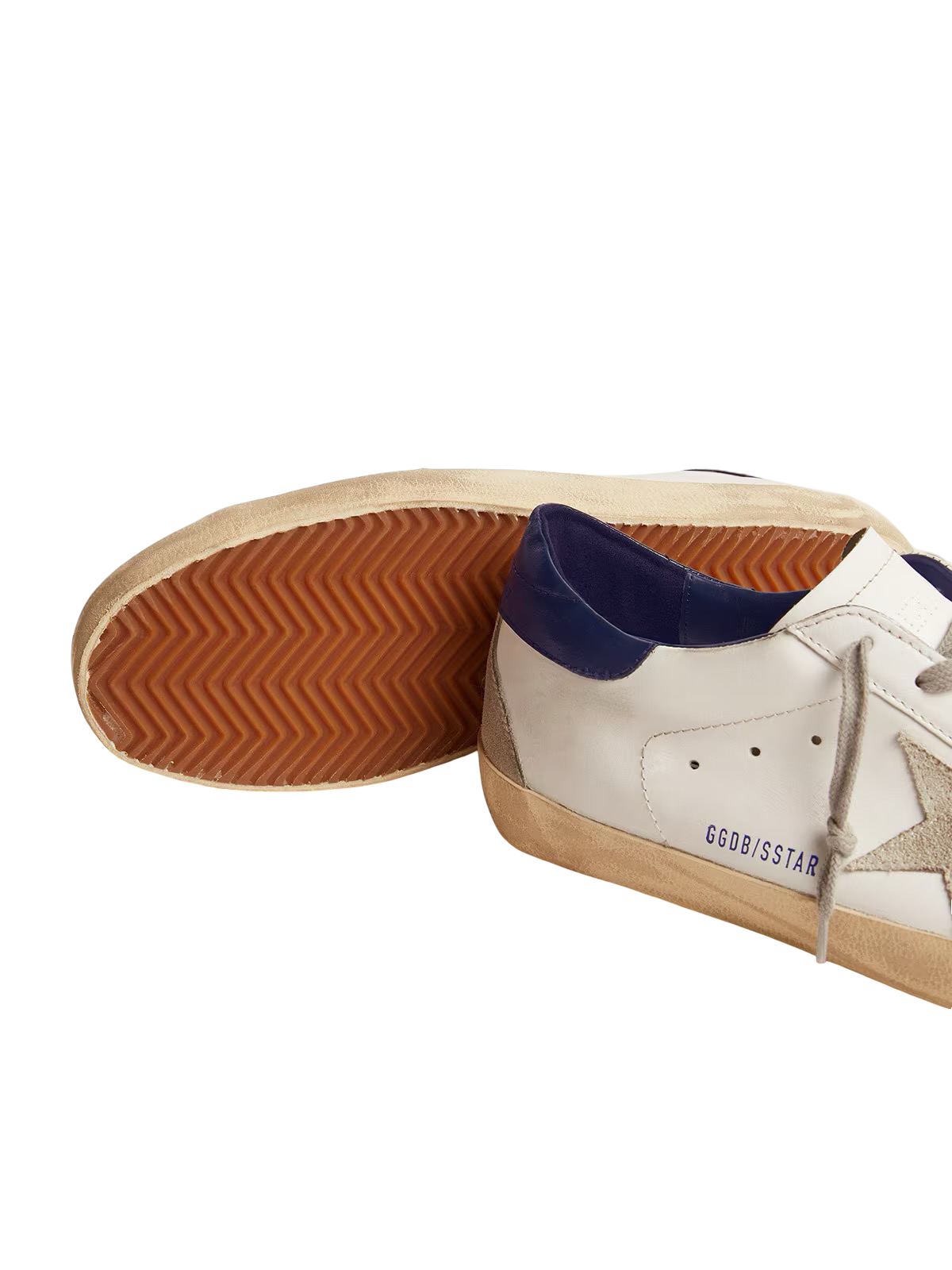 Golden Goose men Superstar Low Top Sneakers in white&blue