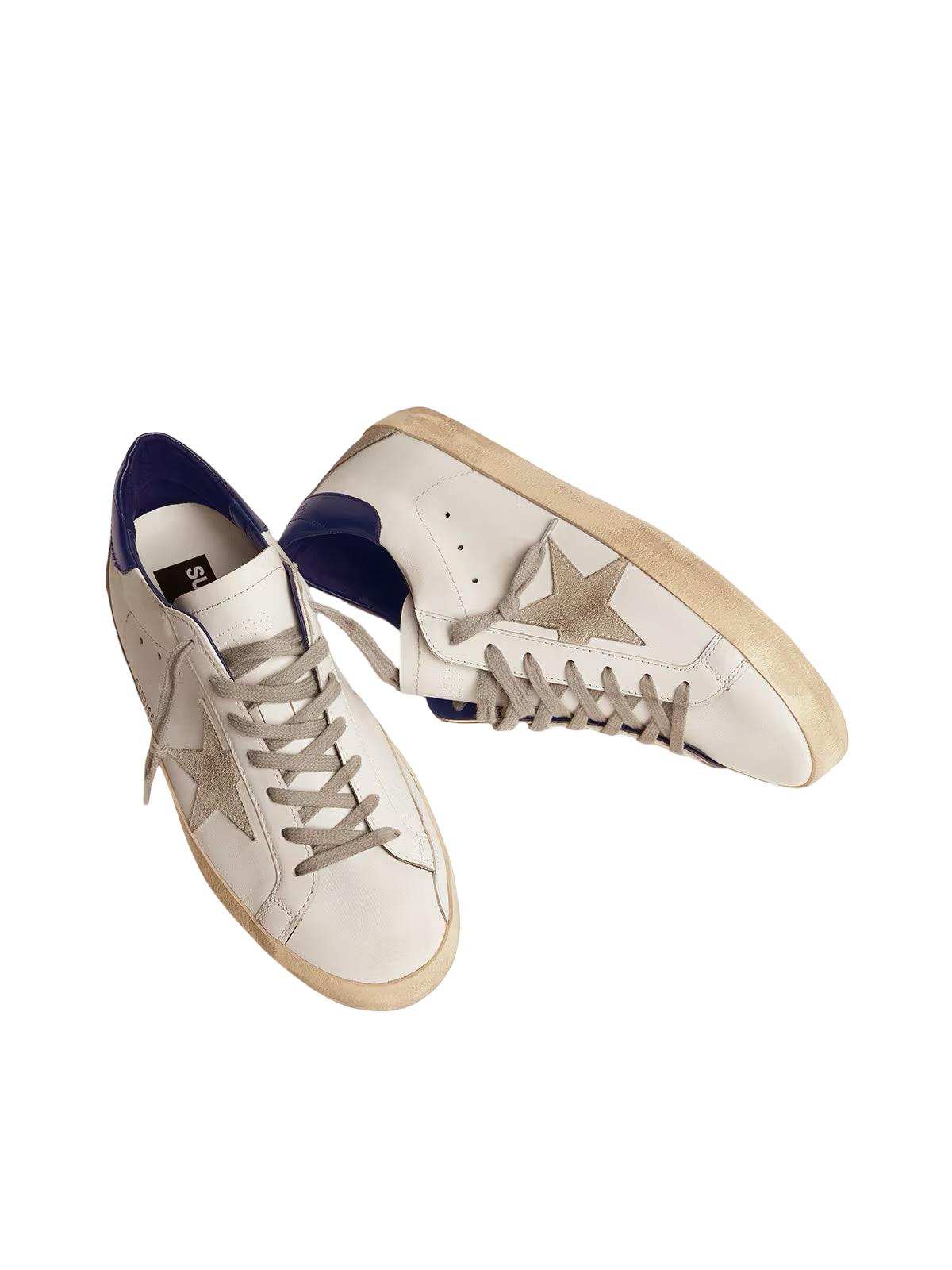 Golden Goose men Superstar Low Top Sneakers in white&blue
