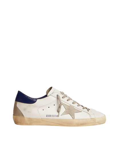 Golden Goose men Superstar Low Top Sneakers in white&blue