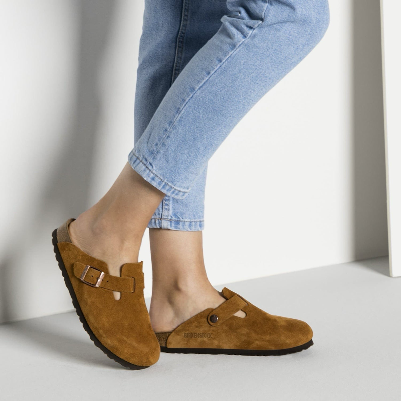 Birkenstock Boston Suede-Brown Mink