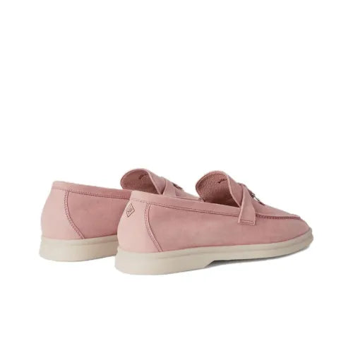 Loro Piana pink Suede Summer Charms Walk