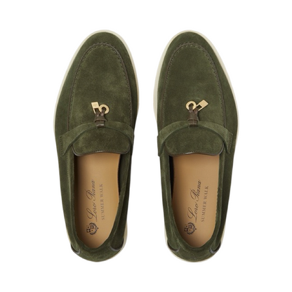 Loro Piana olive Suede Summer Charms Walk