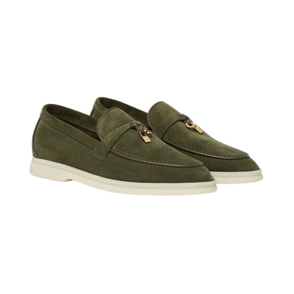 Loro Piana olive Suede Summer Charms Walk