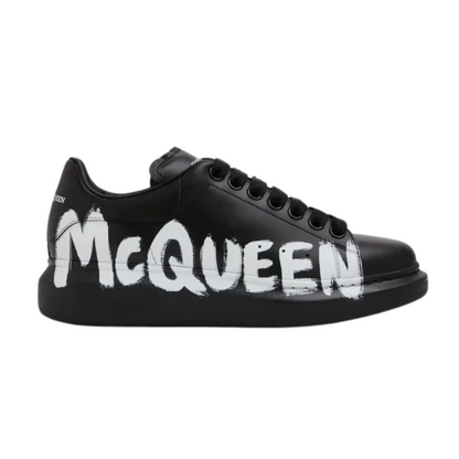 Alexander McQueen Oversized Graffiti Black White
