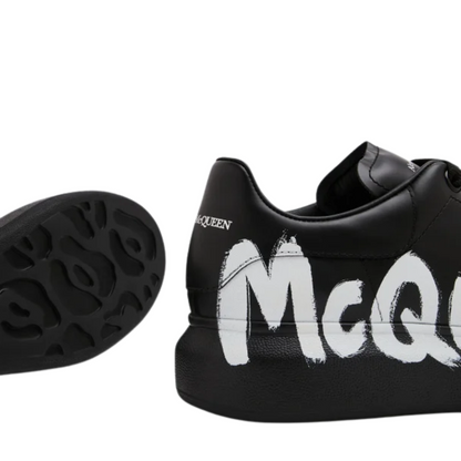 Alexander McQueen Oversized Graffiti Black White