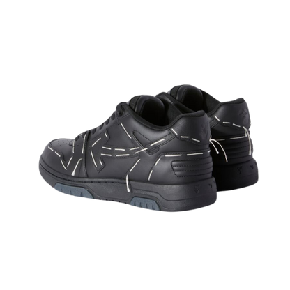 OFF-WHITE Out Of Office OOO low Tops Sartorial Stitching Black Black