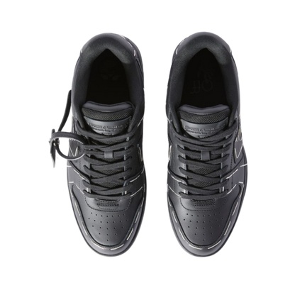 OFF-WHITE Out Of Office OOO low Tops Sartorial Stitching Black Black