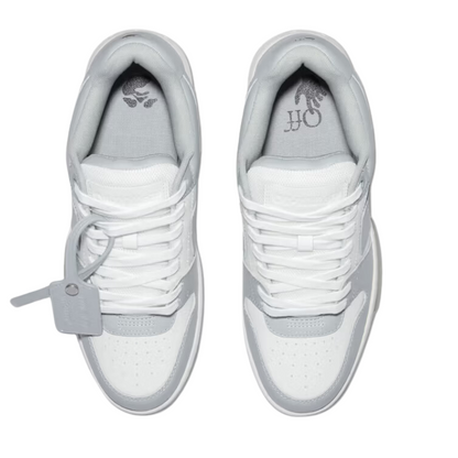 OFF-WHITE Out Of Office Calf Leather – White Grey