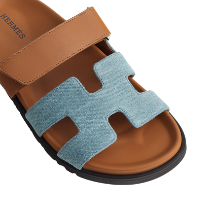 Hermes Chypre Sandal Bicolor/Denim