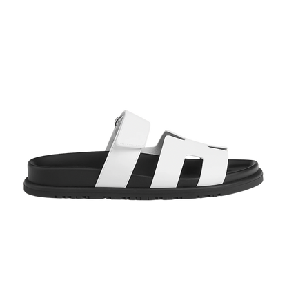 Hermes Chypre Sandals – White Palladium Hardware