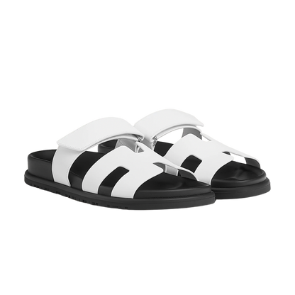 Hermes Chypre Sandals – White Palladium Hardware