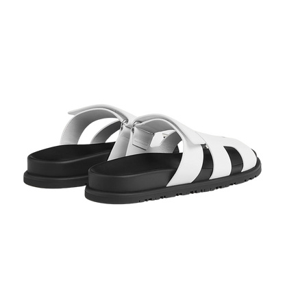 Hermes Chypre Sandals – White Palladium Hardware
