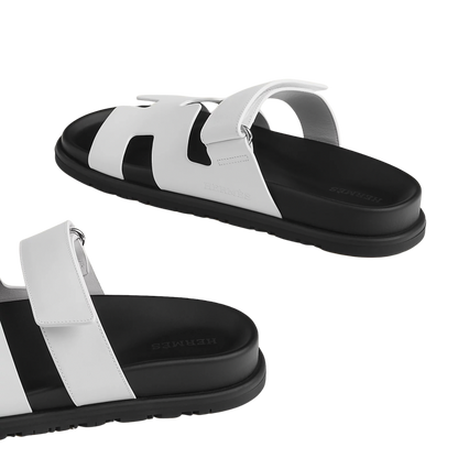 Hermes Chypre Sandals – White Palladium Hardware