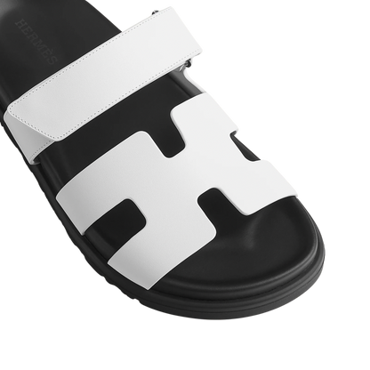 Hermes Chypre Sandals – White Palladium Hardware