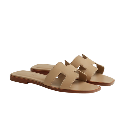 Hermes Oran Sandal Beige/Lin