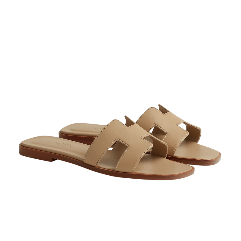 Hermes Oran Sandal Beige/Lin